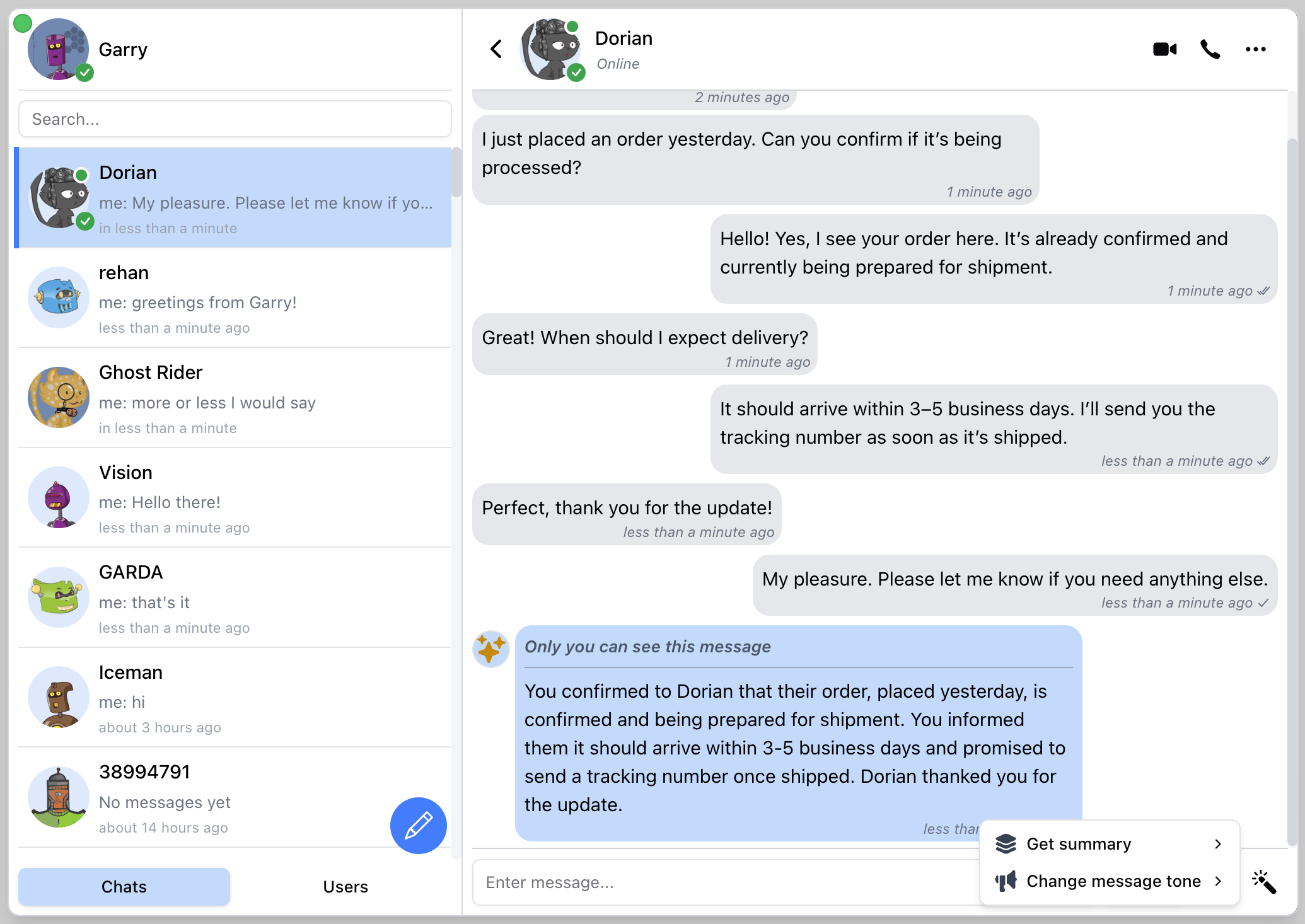 AI - get text summary